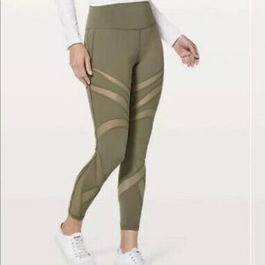 Lululemon Wunder Under Hi Rise Mesh Leggings